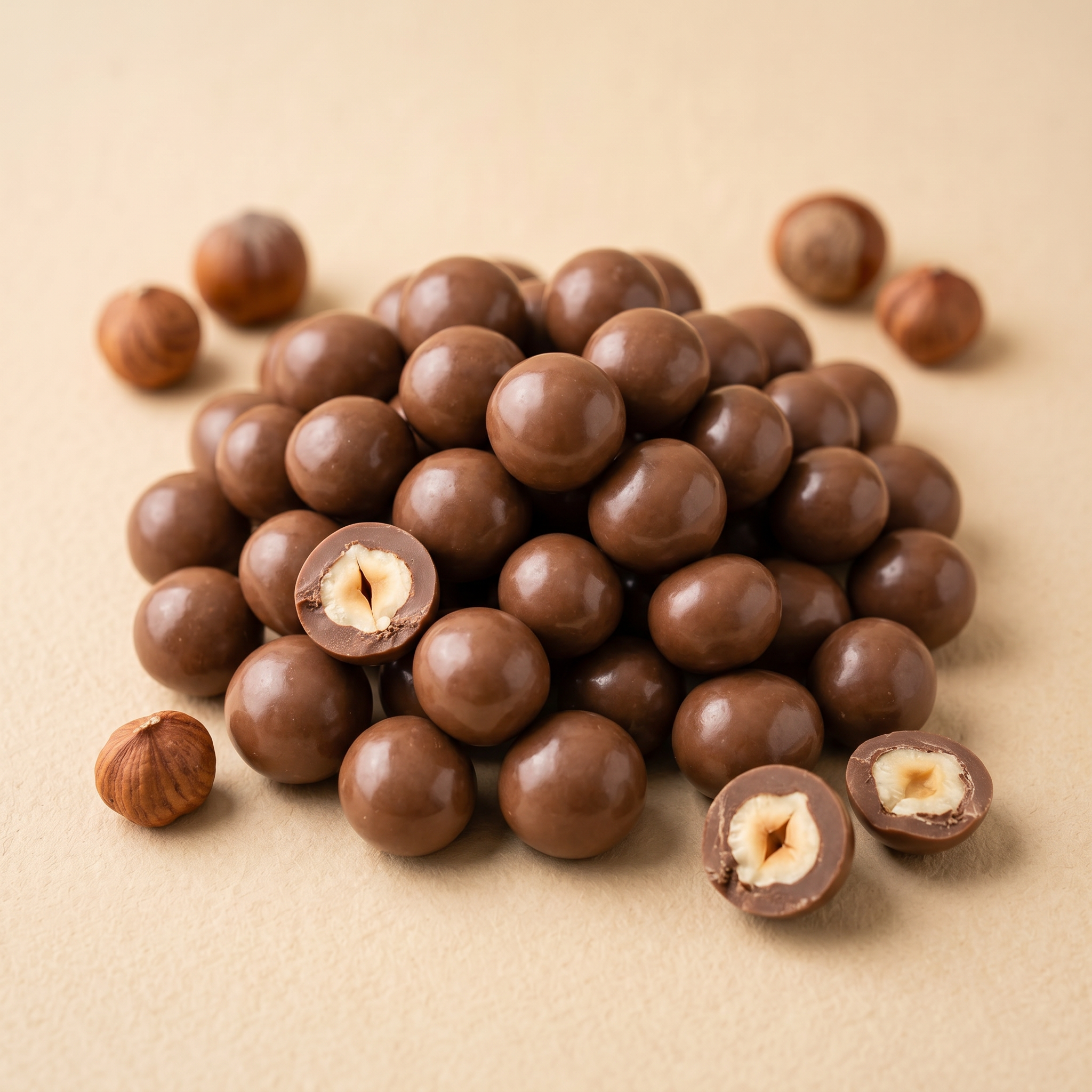 Avellanas con Chocolate con Leche a Granel