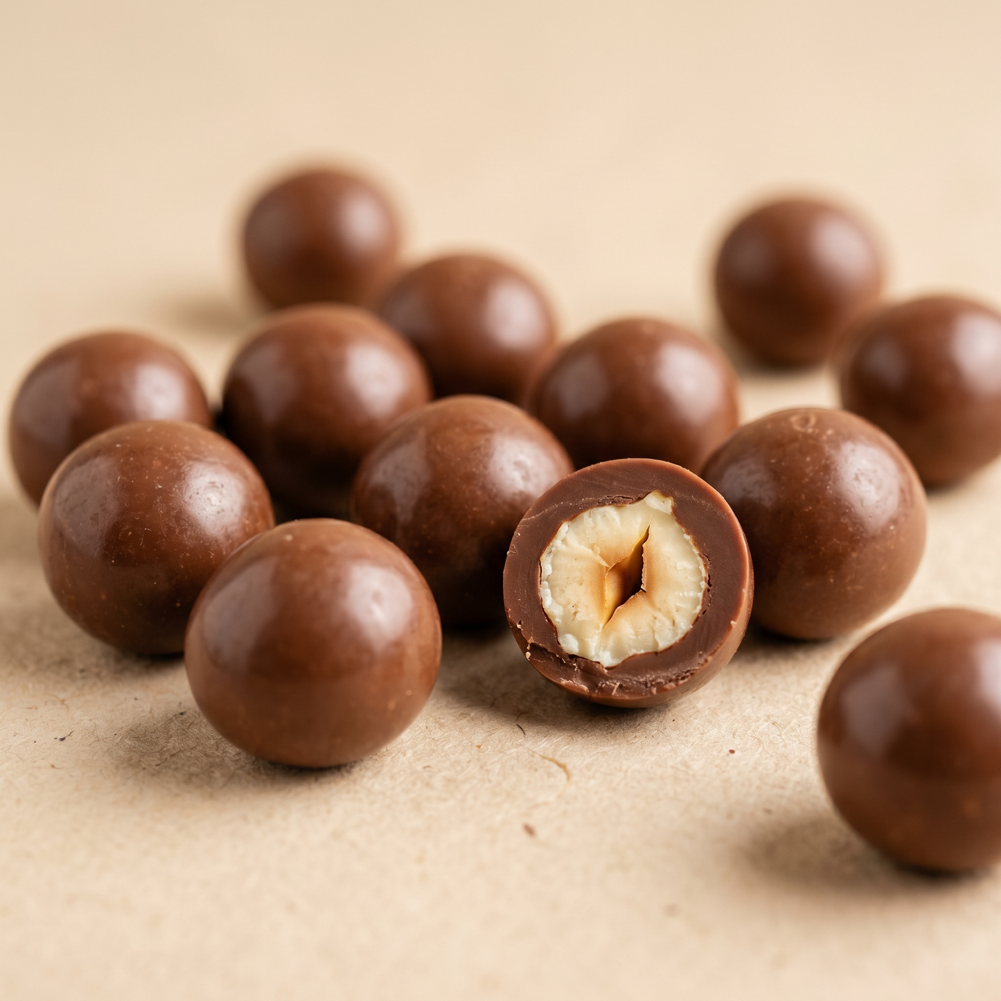 Avellanas con Chocolate con Leche a Granel